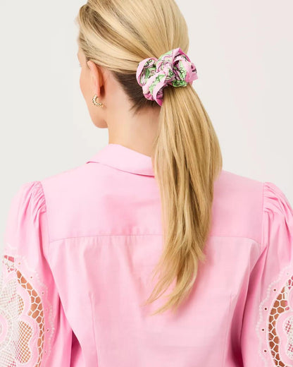 Layered Ruffle Scrunchie Set - Onyx