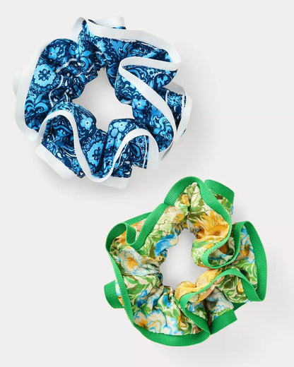 Layered Ruffle Scrunchie Set - Rutabaga
