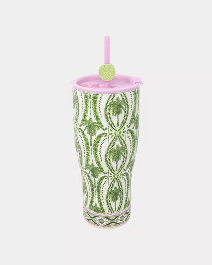 Stainless Steel Tumbler With Straw - Coconut