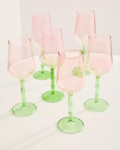 Bamboo Wine Glass Set - Festival Bloom