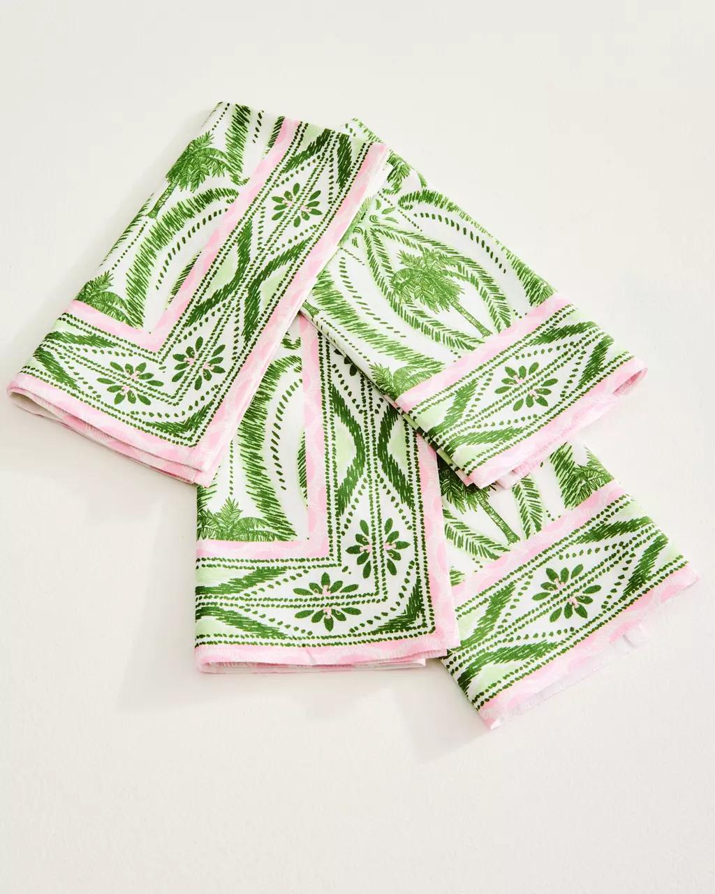 Printed Dinner Napkin Set - Coconut