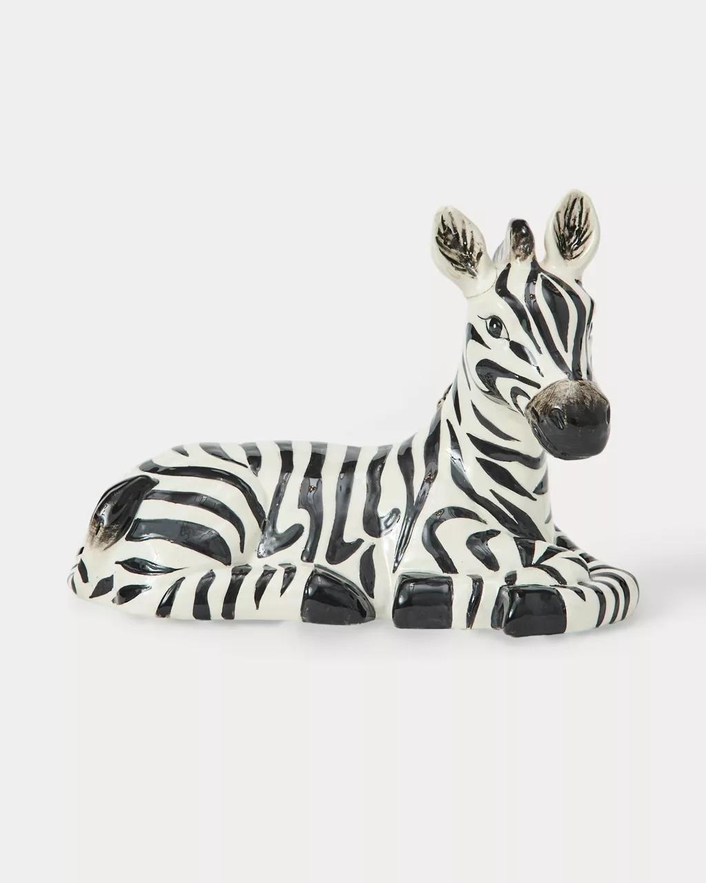 Ceramic Zebra Critter - Onyx X Resort White