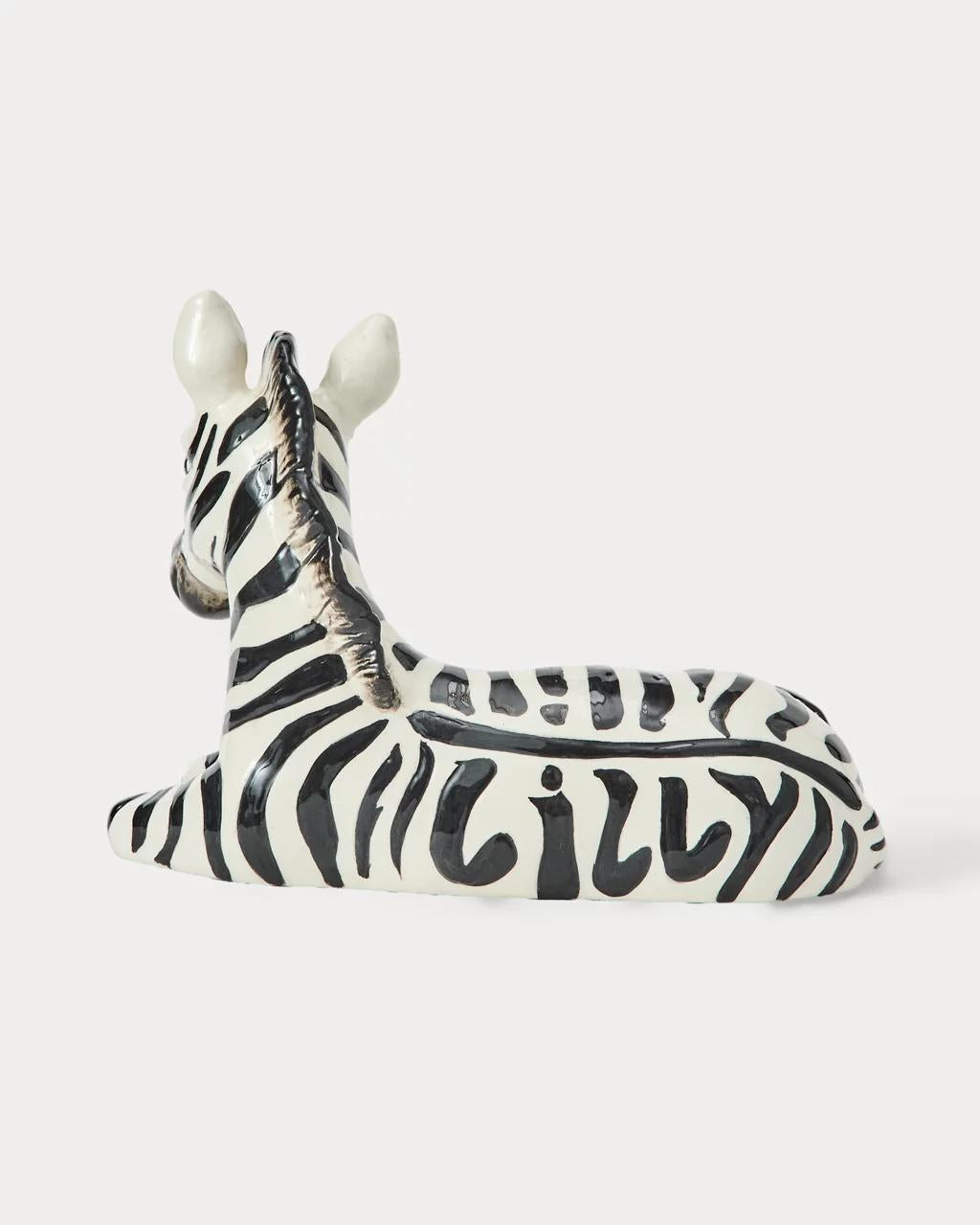 Ceramic Zebra Critter - Onyx X Resort White