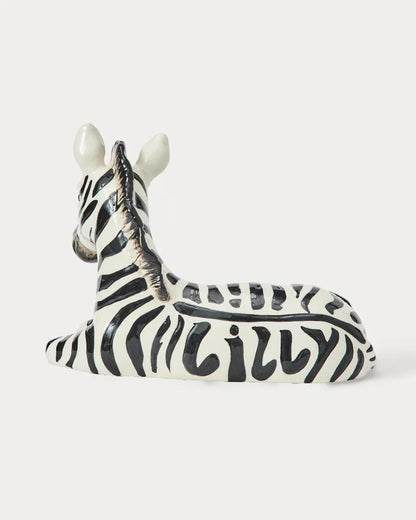 Ceramic Zebra Critter - Onyx X Resort White