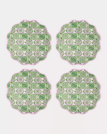 Reversible Placemat Set - Oleander Pink