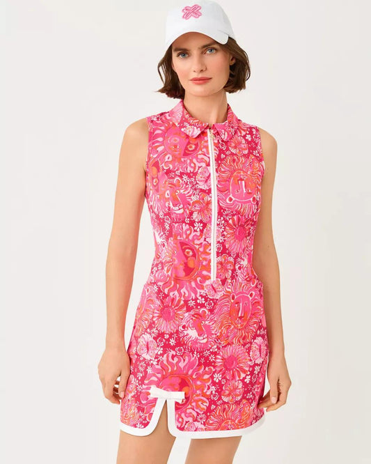 UPF 50+ Luxletic Kathy Bow Dress - Paradise Punch