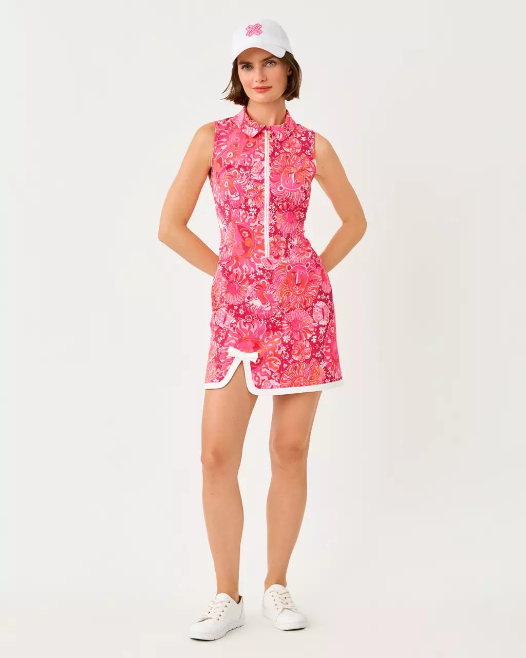 UPF 50+ Luxletic Kathy Bow Dress - Paradise Punch