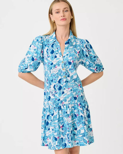 Bingley Dress - Capri Blue