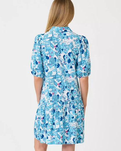 Bingley Dress - Capri Blue