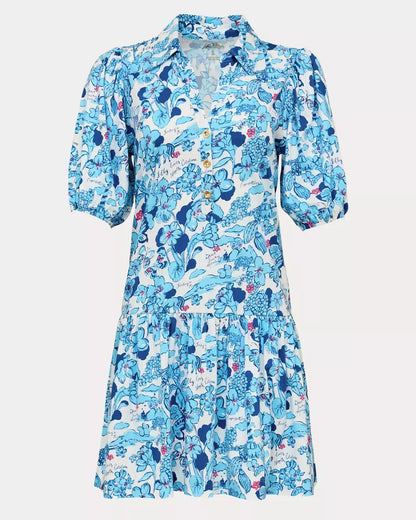 Bingley Dress - Capri Blue