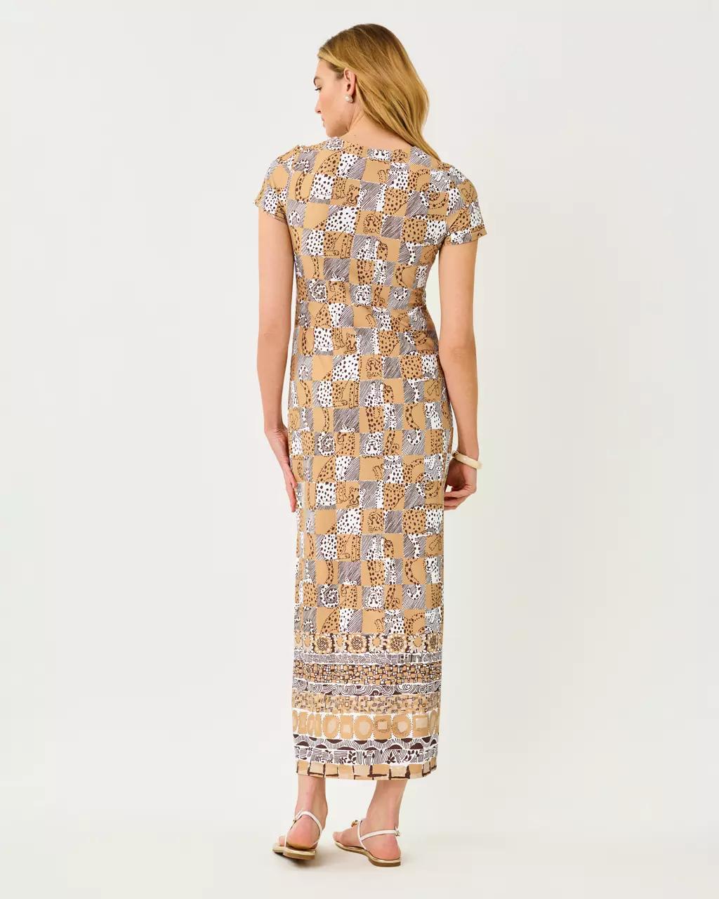 UPF 50+ ChillyLilly Kaden Maxi Dress - Iced Latte