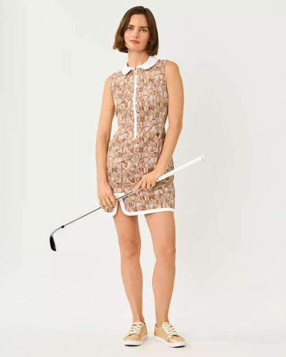 UPF 50+ Luxletic Kathy Bow Dress - Iced Latte