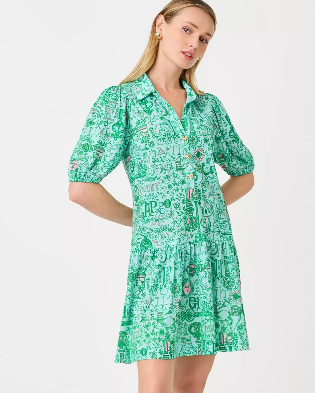 Bingley Dress - Bunny Blue