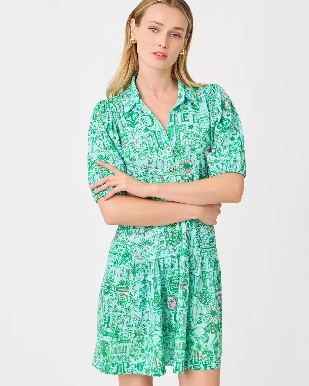 Bingley Dress - Bunny Blue
