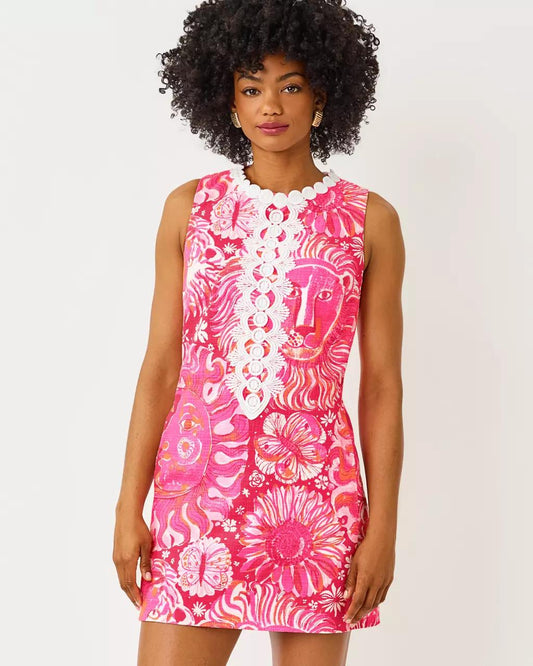 Edita Stretch Shift Dress - Paradise Punch