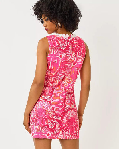 Edita Stretch Shift Dress - Paradise Punch