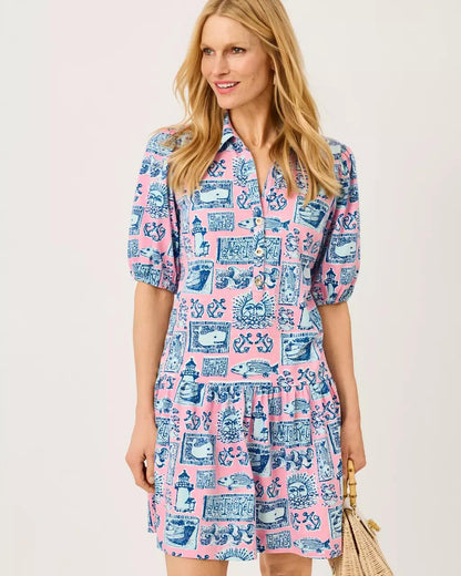 Bingley Dress - Conch Shell Pink