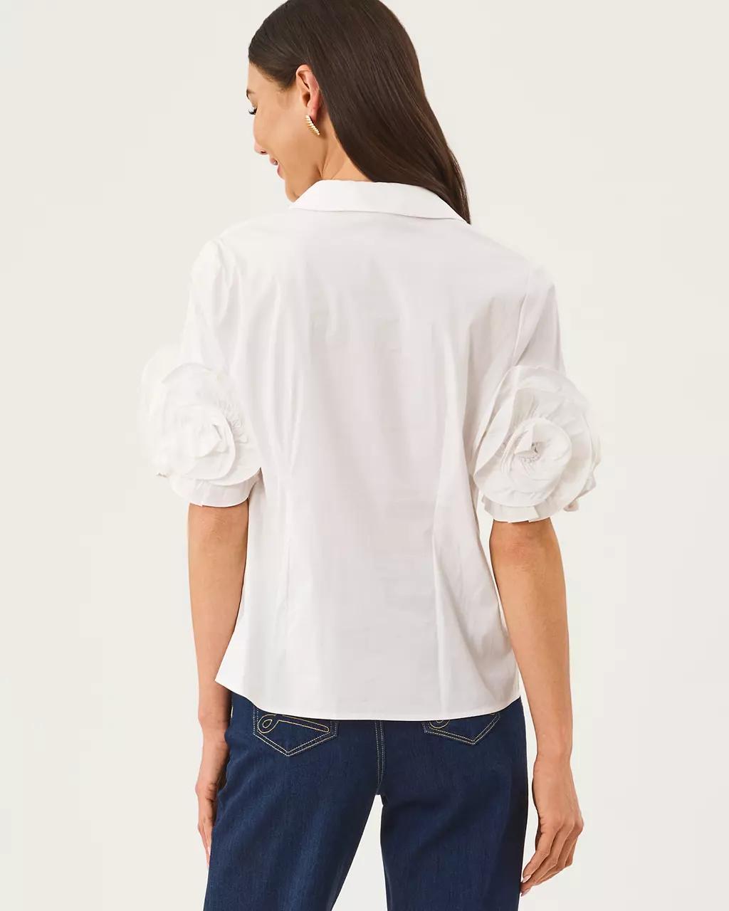 The Flower Lilly Shirt - Resort White