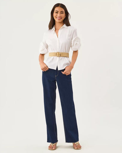 The Flower Lilly Shirt - Resort White