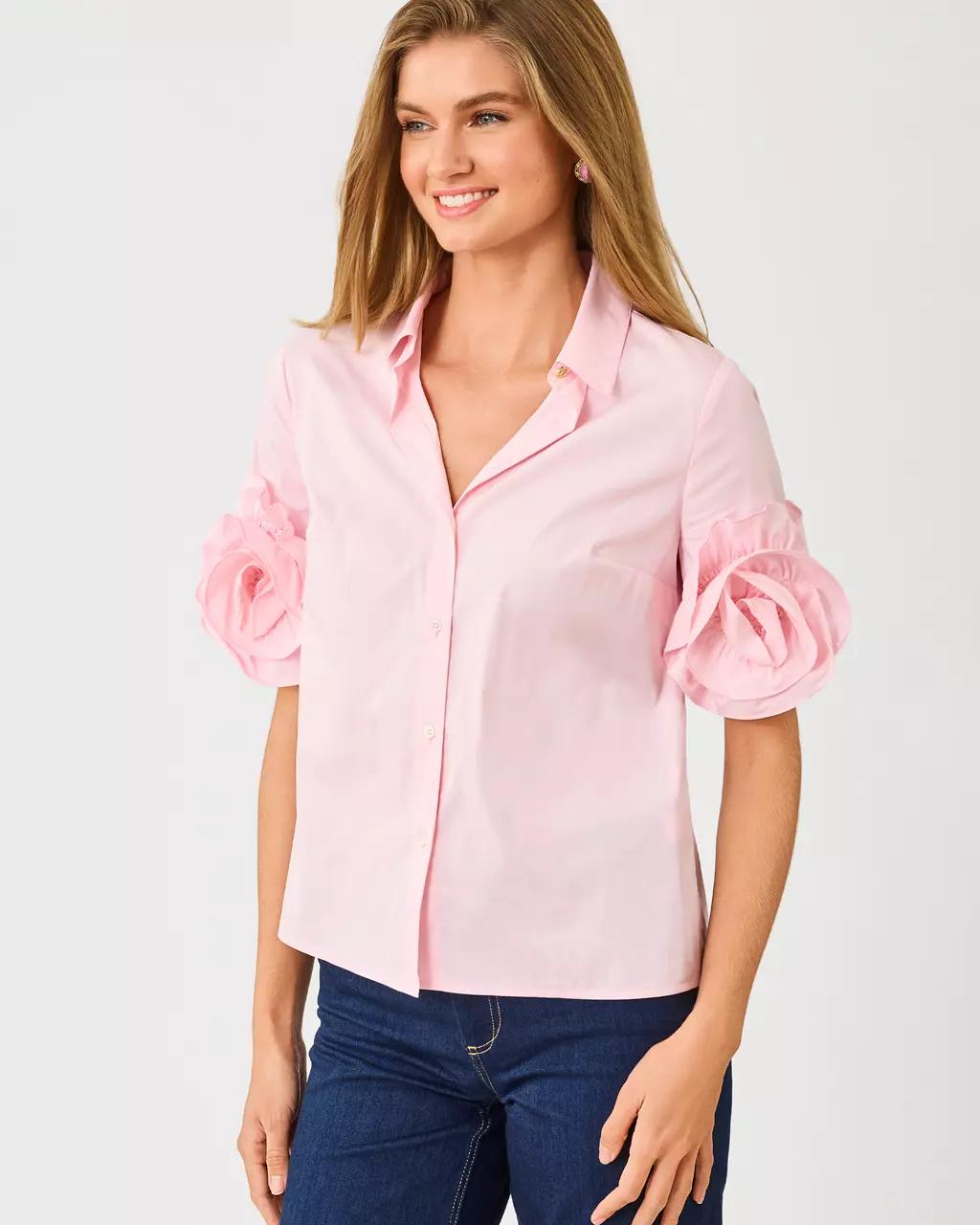 The Flower Lilly Shirt - Pink Muse
