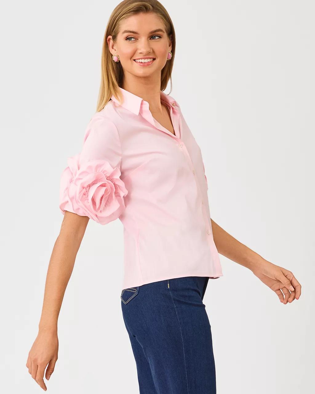 The Flower Lilly Shirt - Pink Muse