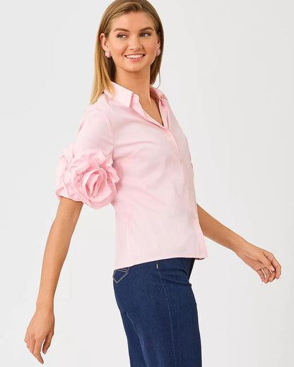 The Flower Lilly Shirt - Pink Muse