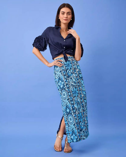 The Flower Lilly Shirt - True Navy