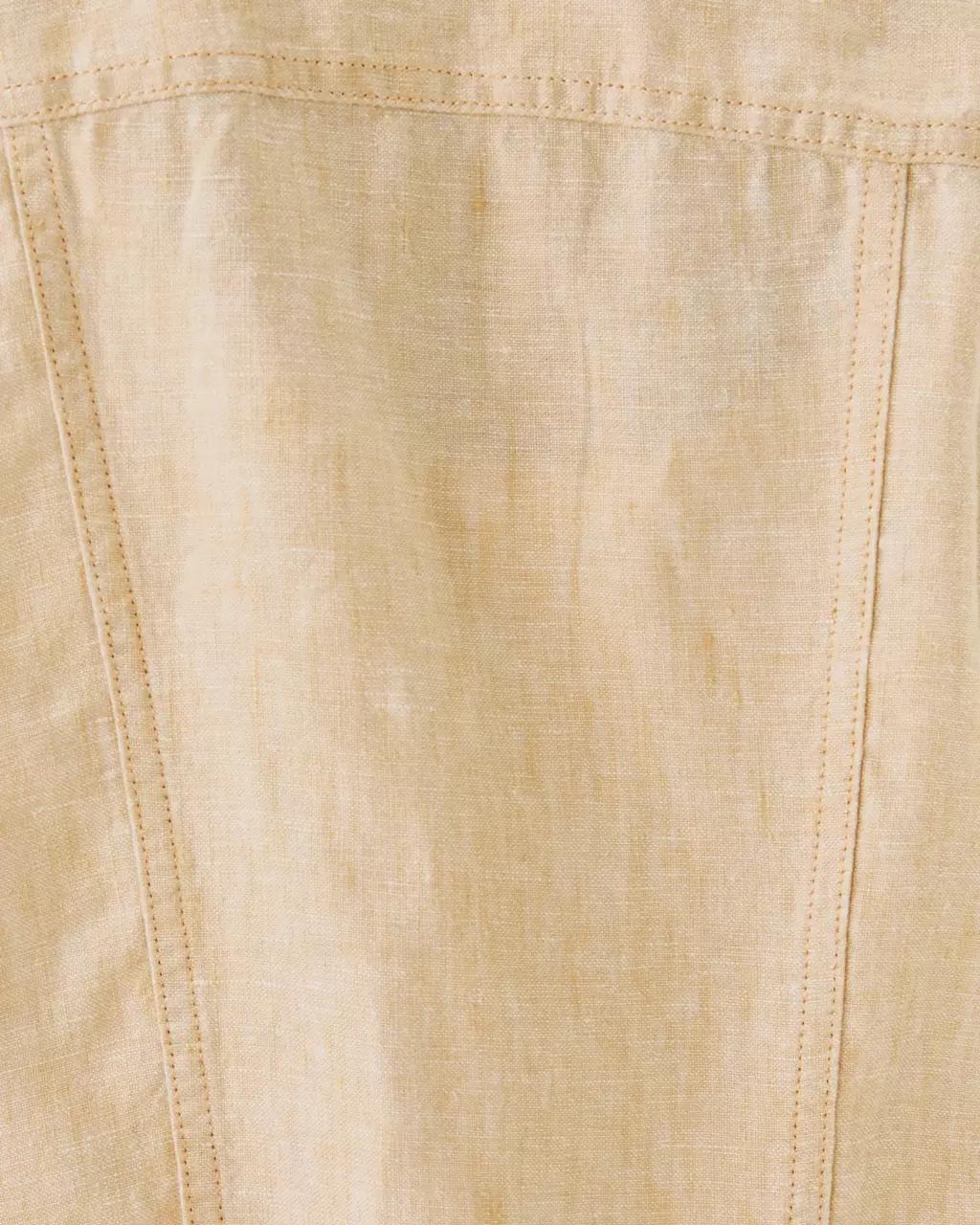 Seaspray Linen Jacket - Wicker Tan X Resort White
