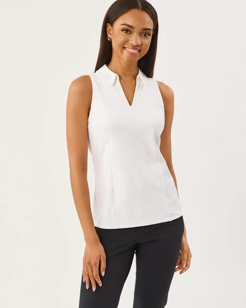 UPF 50+ Luxletic Martina Polo - Resort White