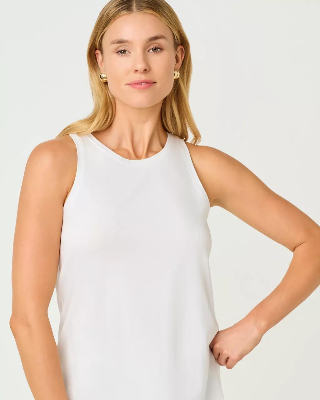 UPF 50+ Luxletic Westley Tank Top - Resort White