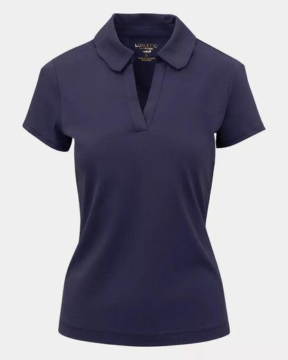 UPF 50+ Luxletic Frida Scallop Polo - True Navy