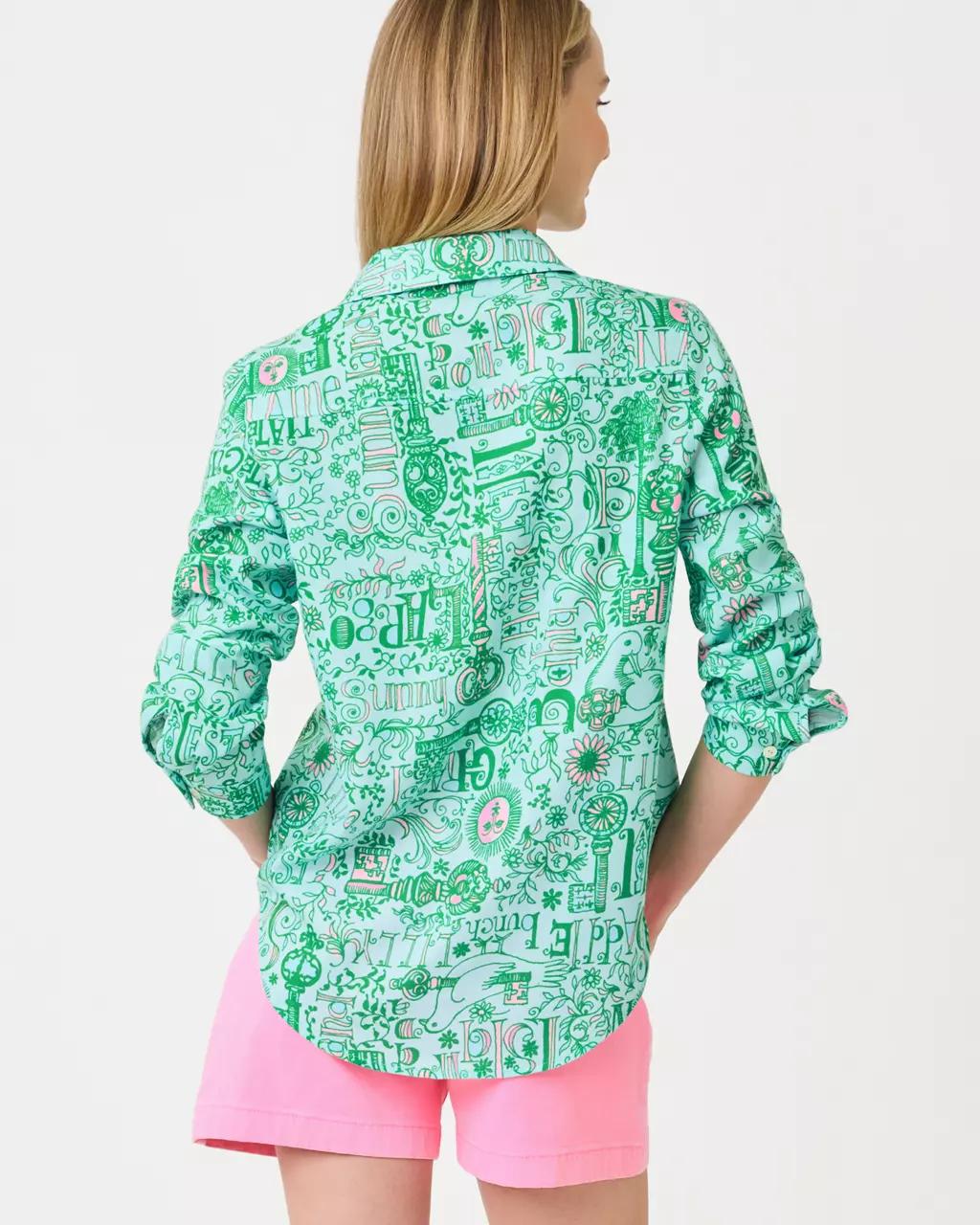 Sea View Linen Button Down Shirt - Bunny Blue