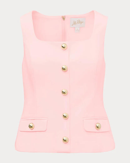 Moira Sleeveless Top - Pink Muse
