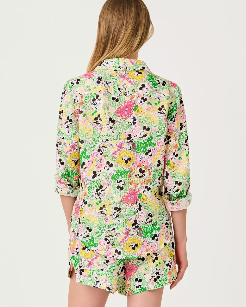 Sea View Linen Button Down Shirt - Multi