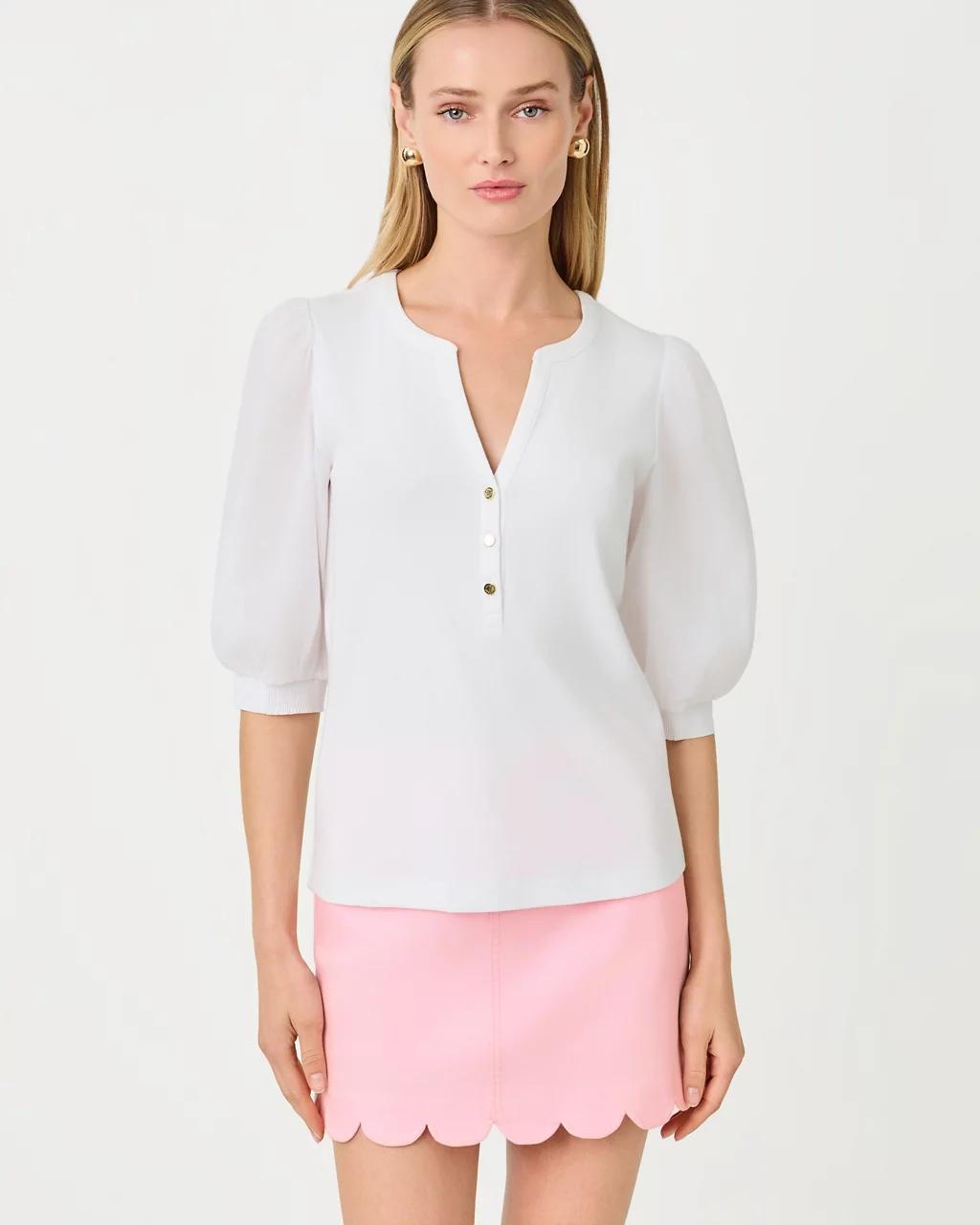 Ronson Knit Top - Resort White
