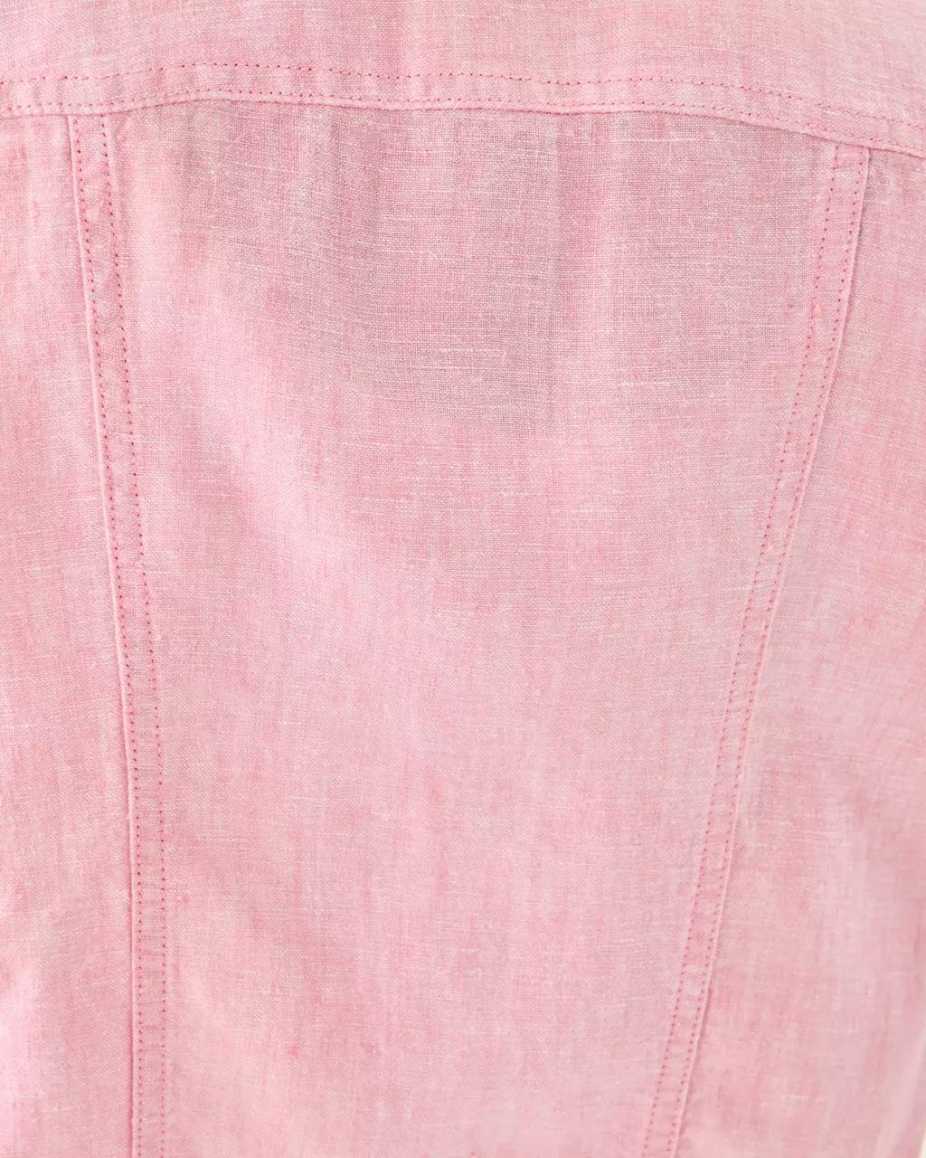 Seaspray Linen Jacket - Conch Shell Pink X Resort White