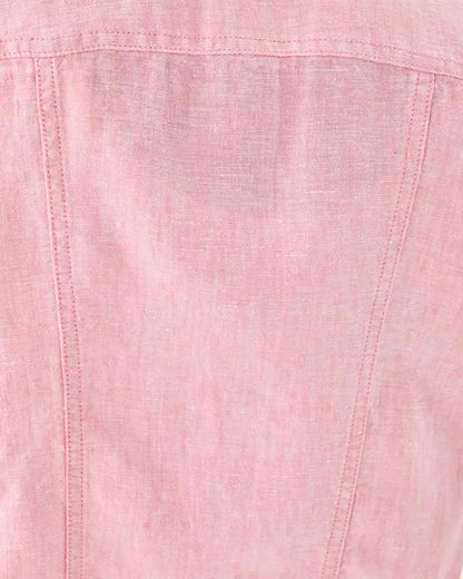 Seaspray Linen Jacket - Conch Shell Pink X Resort White