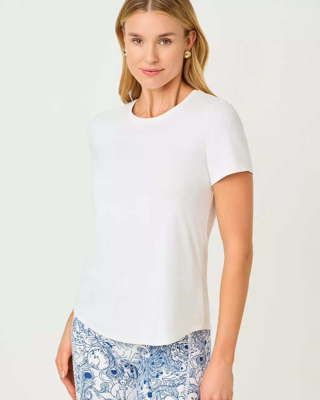 UPF 50+ Luxletic Westley Active Tee - Resort White