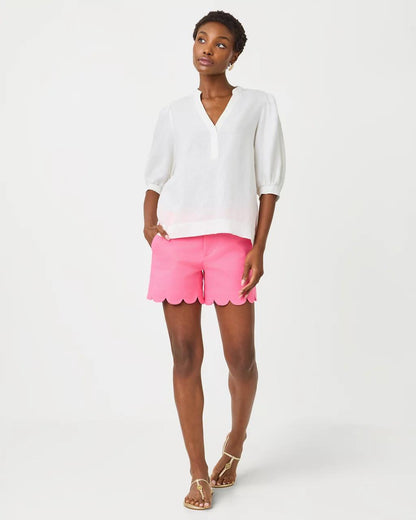 Mialeigh Linen Top - Resort White