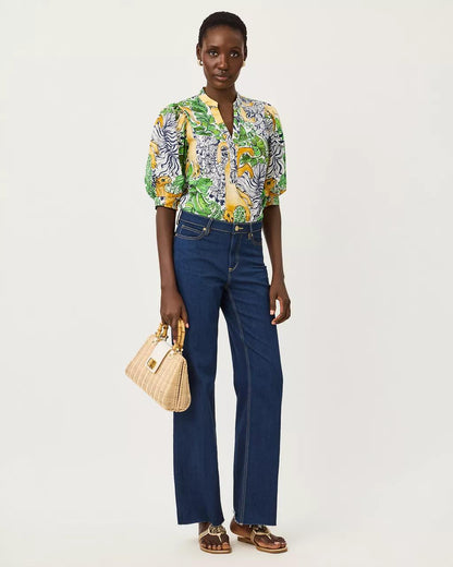 33" Aniston High Rise Straight Jean - Dark Wash