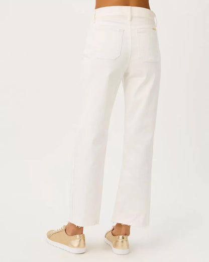 27" Harleen High Rise Crop Jean - Resort White