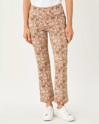 UPF 50+ Luxletic 28" Corso Kick Flare Pant - Iced Latte
