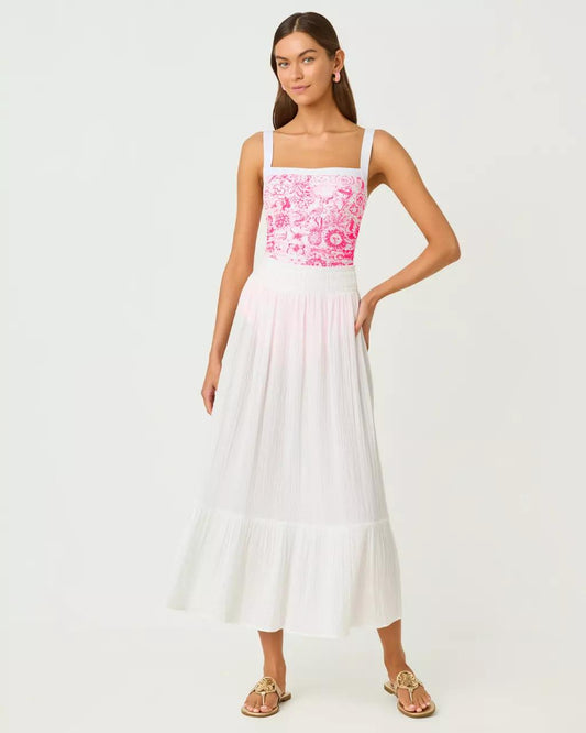 Enzo Maxi Skirt Cover-Up - Resort White