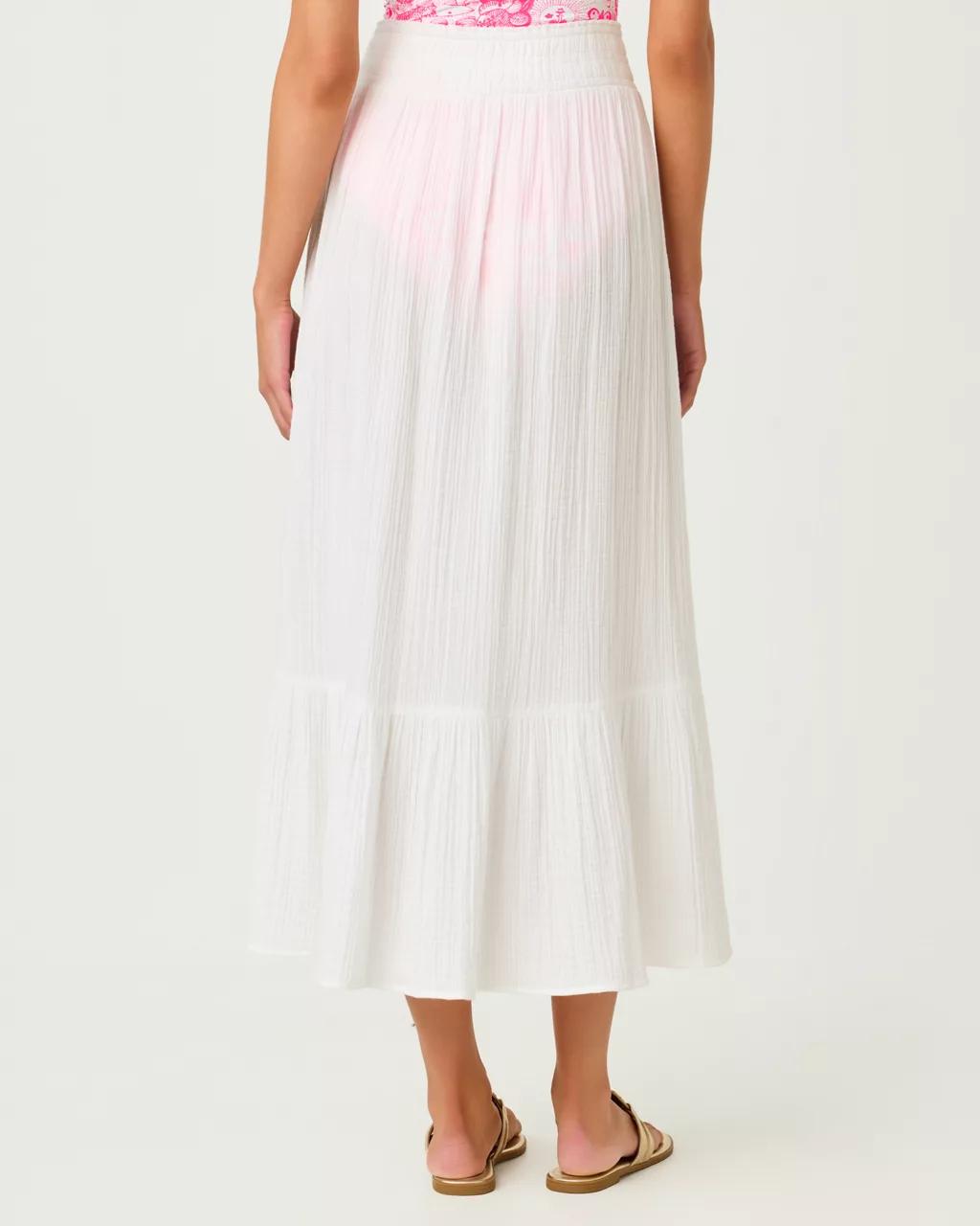 Enzo Maxi Skirt Cover-Up - Resort White