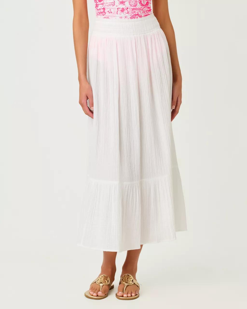 Enzo Maxi Skirt Cover-Up - Resort White
