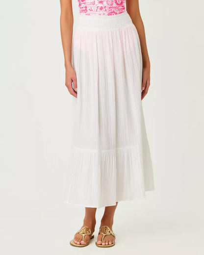 Enzo Maxi Skirt Cover-Up - Resort White