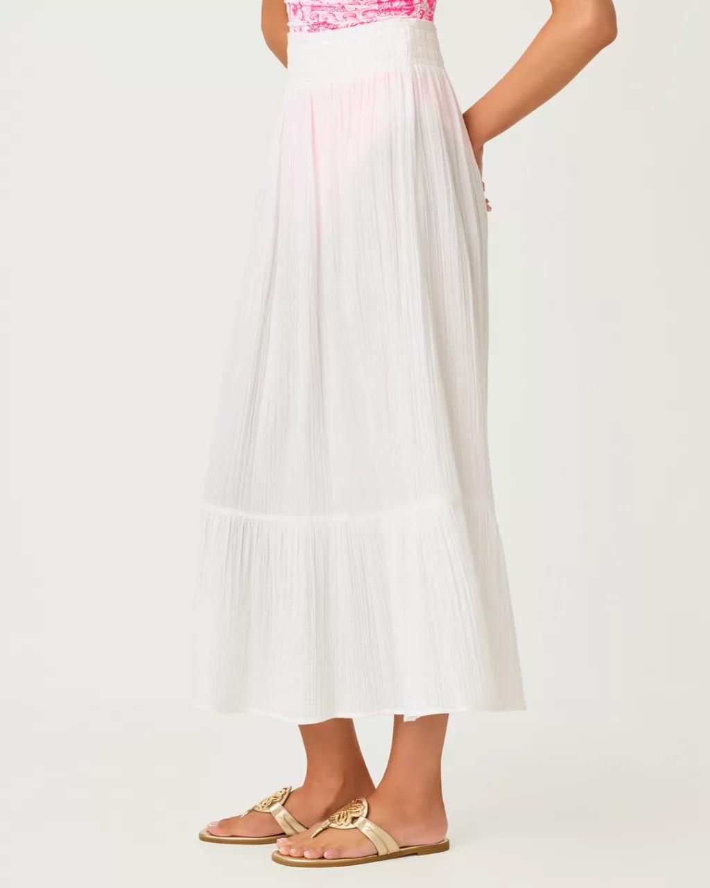 Enzo Maxi Skirt Cover-Up - Resort White