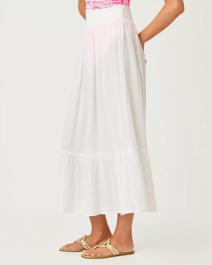 Enzo Maxi Skirt Cover-Up - Resort White