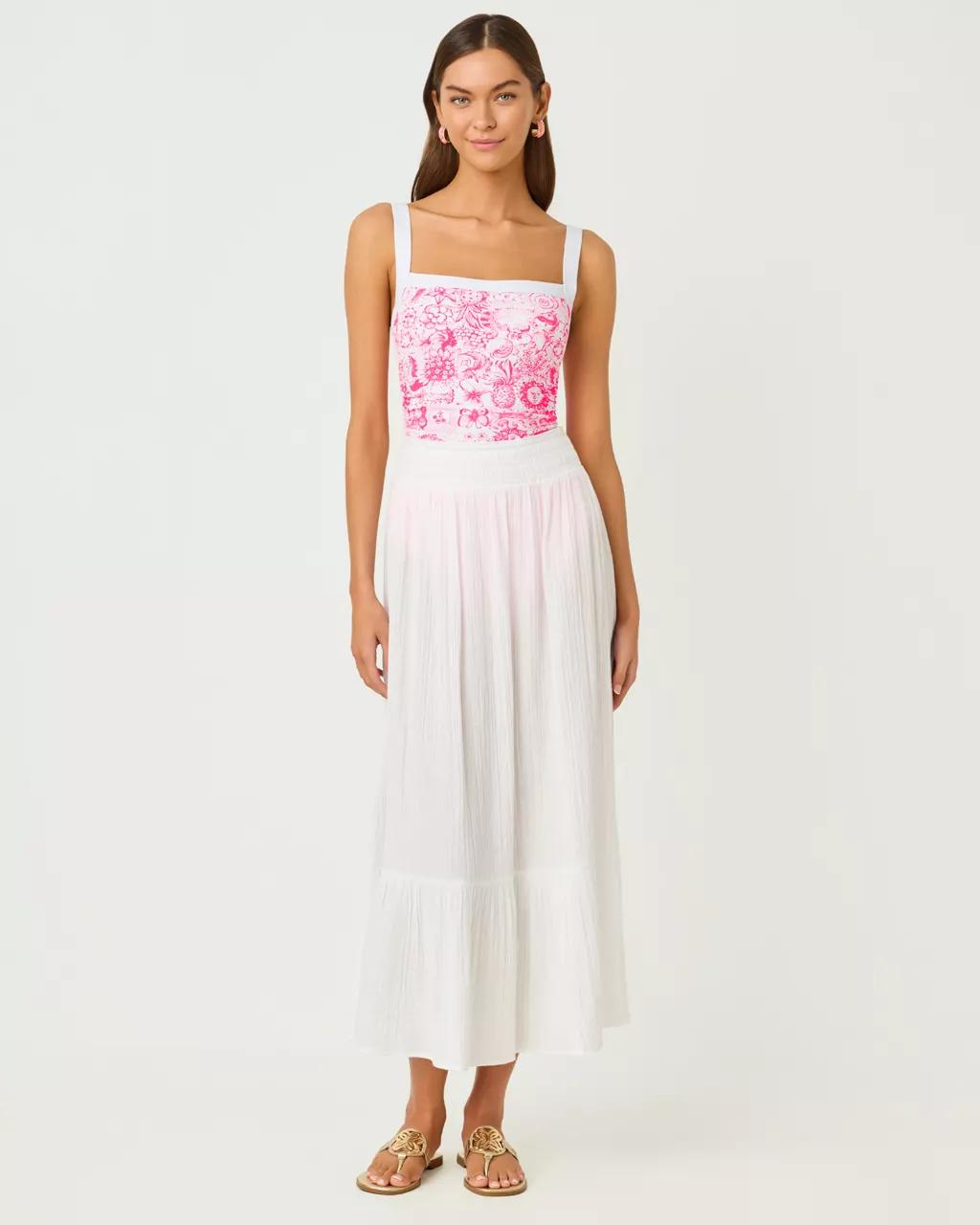 Enzo Maxi Skirt Cover-Up - Resort White