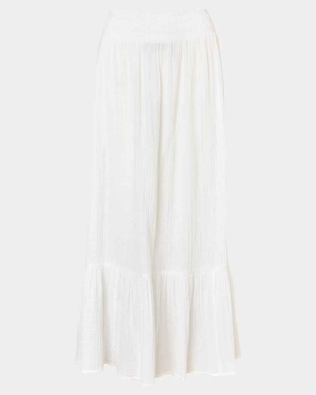 Enzo Maxi Skirt Cover-Up - Resort White